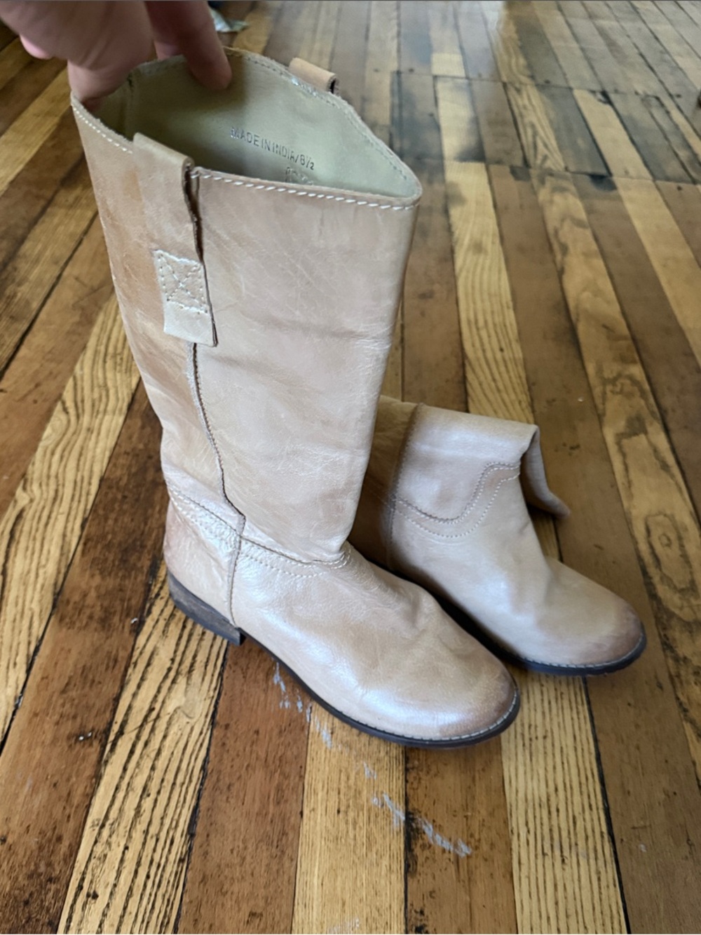 MIA Women’s Tan Lace-Up Mid-Calf Boots